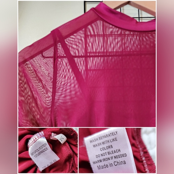 EUC ✅️ Ruched Sheer Bodycon Party Club Dress - Picture 4 of 5